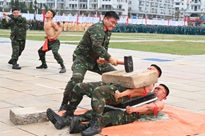 广宁省武装力量：2026年开训仪式上的武术表演精彩纷呈